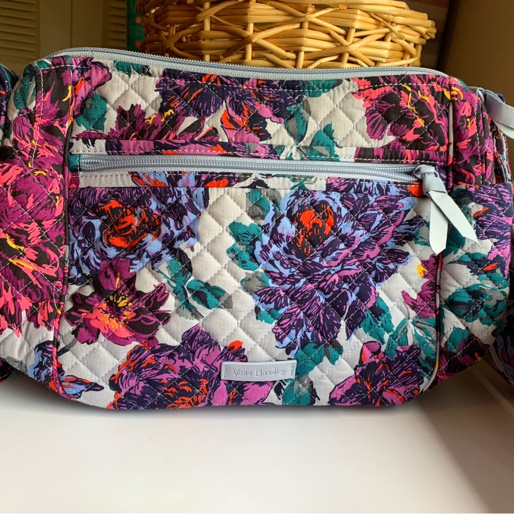 Vera Bradley On The Go Shoulder Bag Crossbody Neon Blooms Has Tags